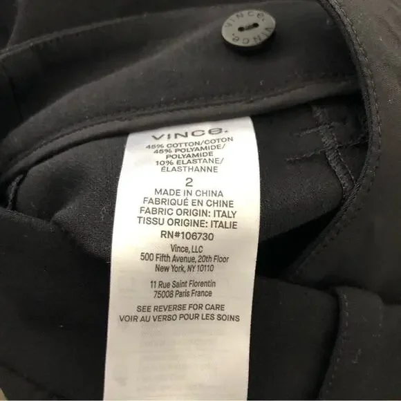 NWOT Vince Womens Cropped Pants Black - Picture 7 of 7